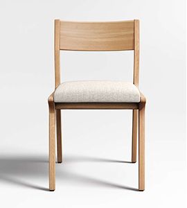 lakin white oak wood dining chair