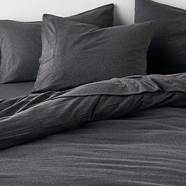 Organic Jersey Charcoal Grey King Duvet Cover