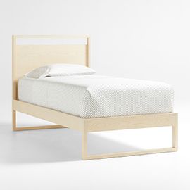 Gemini Kids Light Ash Wood Bed