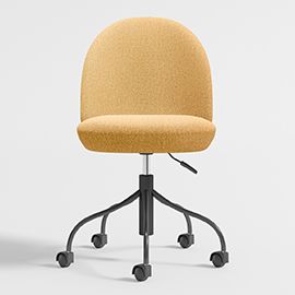 Musetta Upholstered Yellow Kids Desk Chair