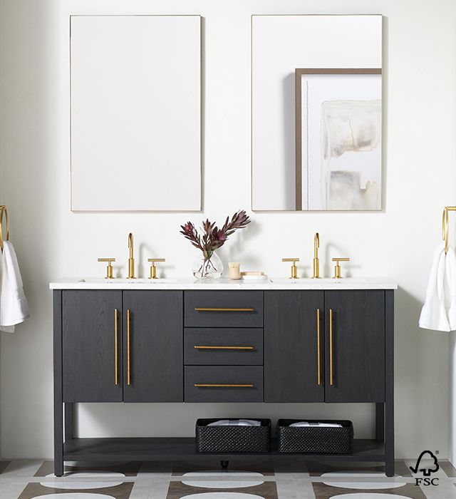 carmen white marble top double sink vanity