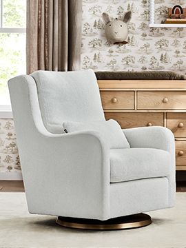 MILO CREAM NURSERY SWIVEL GLIDER CHAIR