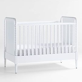 Jenny Lind White Wood Spindle Convertible Baby Crib