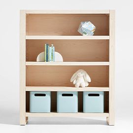 Gemini Tall 4-Shelf Wood Kids Bookcase