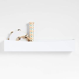 Hampshire Kids White Storage Bin Wall Shelf