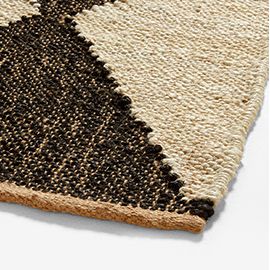 Toulon Jute Diamond Checkered Rug