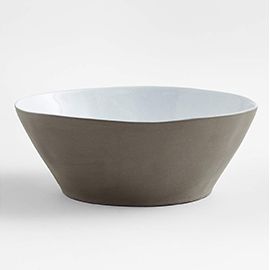 Marin White Recycled Stoneware Serving Bowl