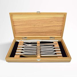 Wusthof Mignon Stainless Olivewood 10-Piece Steak and Carving Set