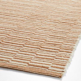 Stepped Flatweave Canyon Orange Kids Rug