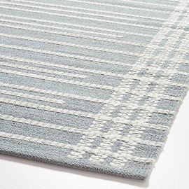 Alternating Lines Striped Light Grey Rug