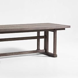 Eastham Brushed Charcoal Oak Wood Extendable Dining Table