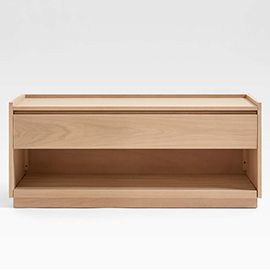 Batten Oak Storage Bench