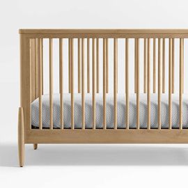 Bodie Natural Oak Wood Convertible Crib