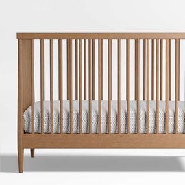 Hampshire Natural Brown Wood Convertible Baby Crib