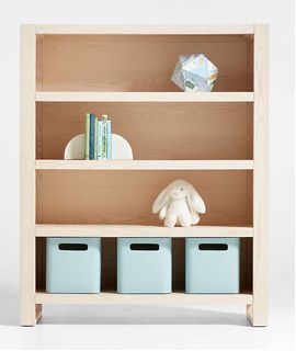 Gemini Tall 4-Shelf Wood Bookcase