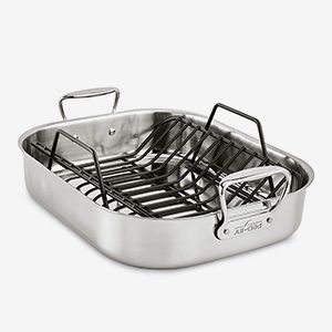 All-Clad® Stainless Steel Large 16" Roaster with Rack