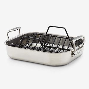 All-Clad® Stainless Steel Small 14.5" Roaster with Rack