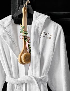 Organic Turkish White Cotton Bathrobe