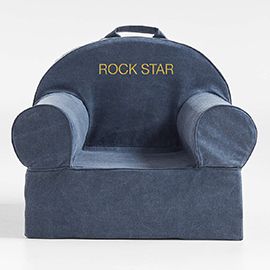 Large Dark Indigo Kids Lounge Nod Chair