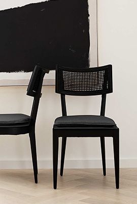 Libby Black Cane Dining Chair