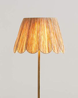 Greta Scalloped Raffia Floor Lamp