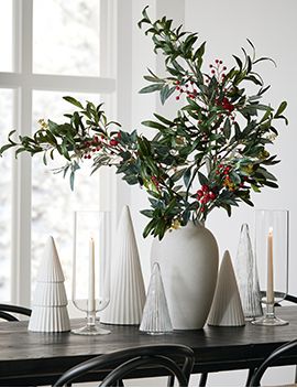 LED Porcelain and Glass Tree Tablescape Set