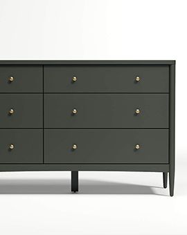 Hampshire Olive Green 6-Drawer Kids Dresser