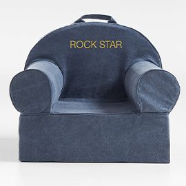 Large Dark Indigo Kids Lounge Nod Chair