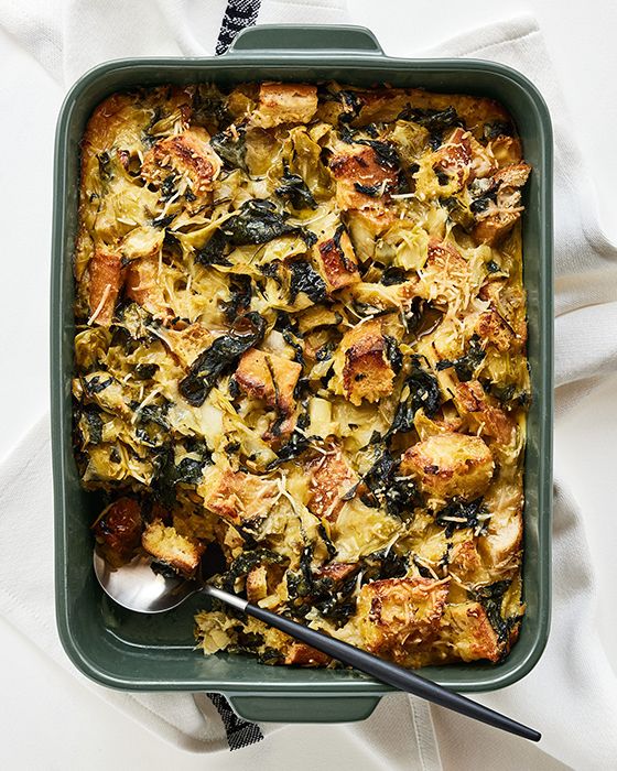 spinach artichoke & parmesan breakfast casserole