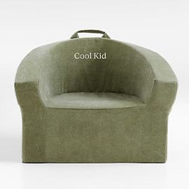 Large Cyprus Green Kids Lounge Barrel Chair