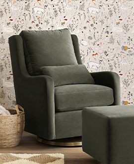 Milo Green Nursery Swivel Glider Chair