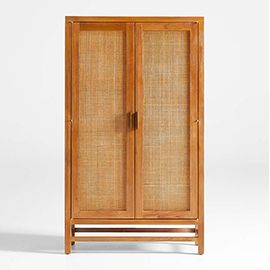 Blake Teak and Rattan Storage Cabinet