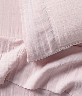 Supersoft Mauve Rose Organic Cotton Gauze Kids Sheet Set