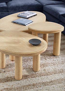 La Sal Natural Oak Asymmetric Coffee Table