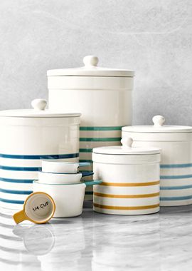 Maeve Striped Canisters