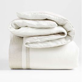 New Natural Linen Border Bedding