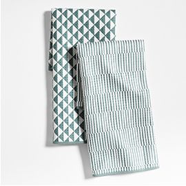 Modern Check Dish Towels, Set of 2