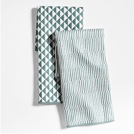 Modern Check Dish Towels, Set of 2