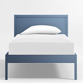 Ever Simple Slate Blue Wood Kids Twin Bed