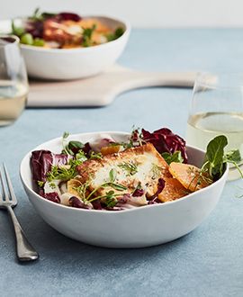 seared halloumi fennel orange salad