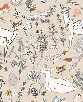 Chasing Paper Woodland Tan Peel and Stick Wallpaper