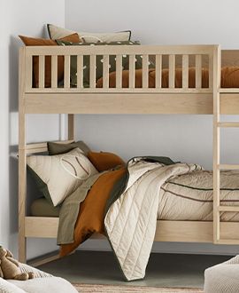 Gemini Wood Kids Twin Over Twin Convertible Bunk Bed