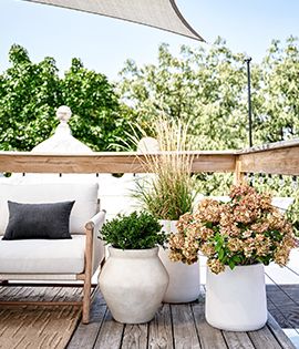 a relaxed rooftop patio