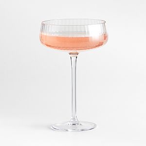 Plisse Fluted Coupe Glass by Laura Kim