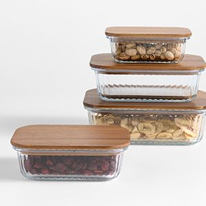 Plisse Glass Storage Containers by Laura Kim