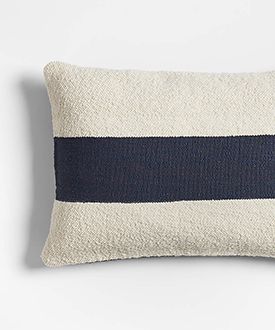 Biella Wool-Cotton Blend Textured Throw Pillow