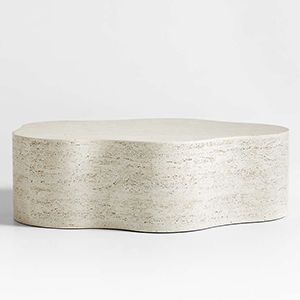 Fleur Faux Travertine Coffee Table