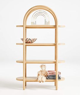 Canyon Natural Wood Tall 4-Shelf Bookcase