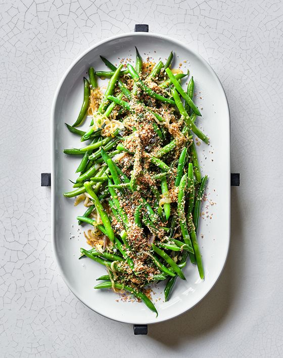 green beans with herb panko