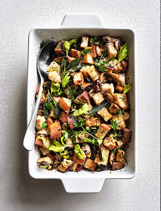 mushroom sage sourdough stuffing